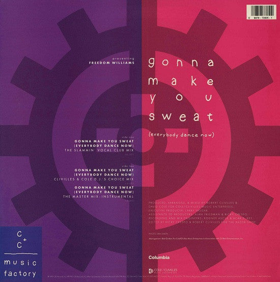 C + C Music Factory Featuring Freedom Williams : Gonna Make You Sweat (Everybody Dance Now) (12", Pic)