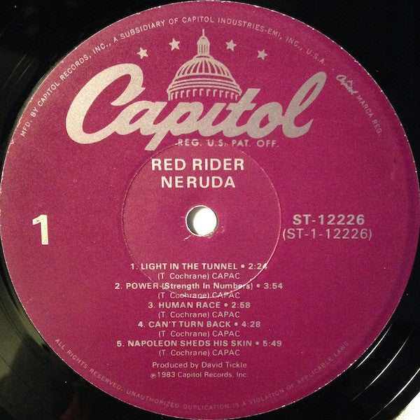 Red Rider : Neruda (LP, Album, Jac)