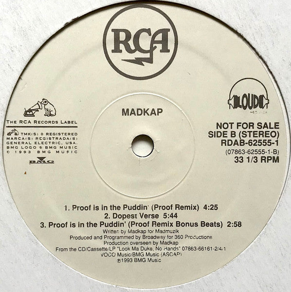 Mad Kap : Proof Is In The Puddin' / Dopest Verse (12", Promo)