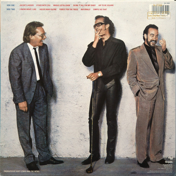 Huey Lewis & The News : Fore! (LP, Album, Pit)