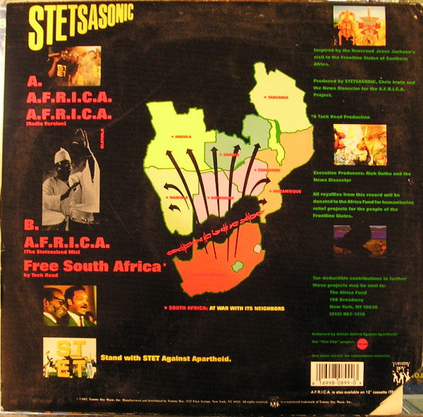Stetsasonic Featuring The Reverend Jesse Jackson* With Olatunji* And The Drums Of Passion : A.F.R.I.C.A. (12")
