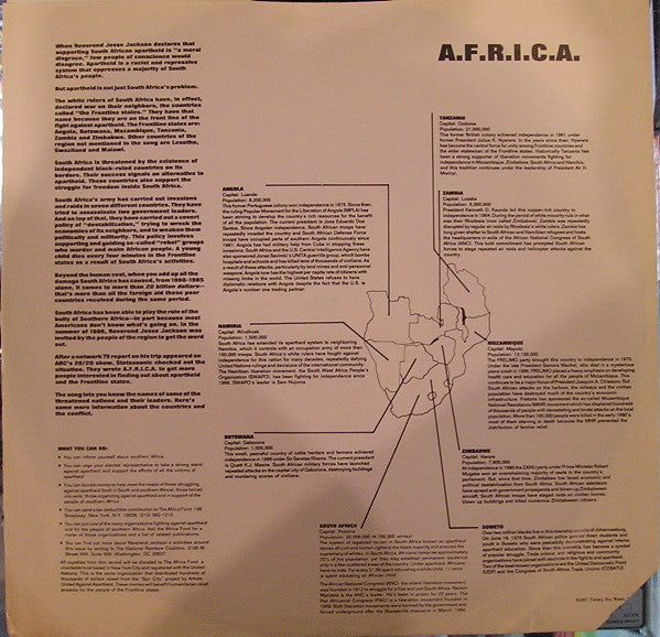 Stetsasonic Featuring The Reverend Jesse Jackson* With Olatunji* And The Drums Of Passion : A.F.R.I.C.A. (12")