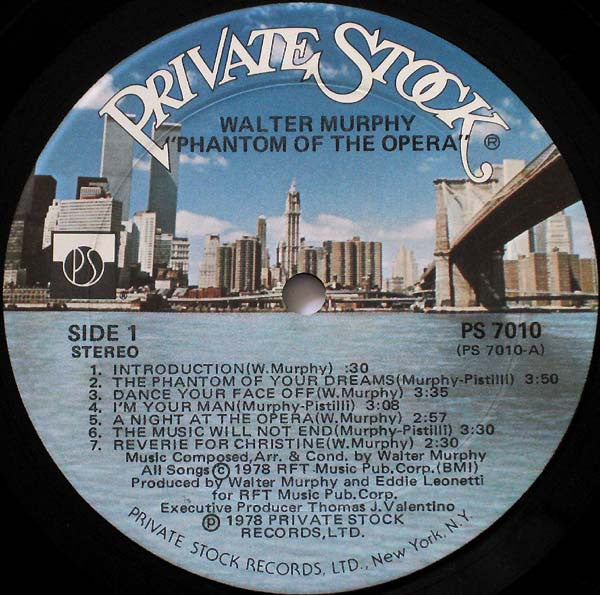 Walter Murphy : Phantom Of The Opera (LP, Album, PRC)