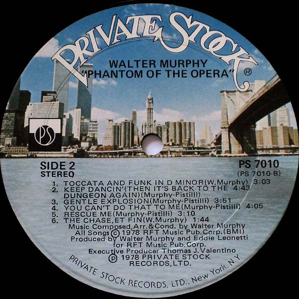 Walter Murphy : Phantom Of The Opera (LP, Album, PRC)