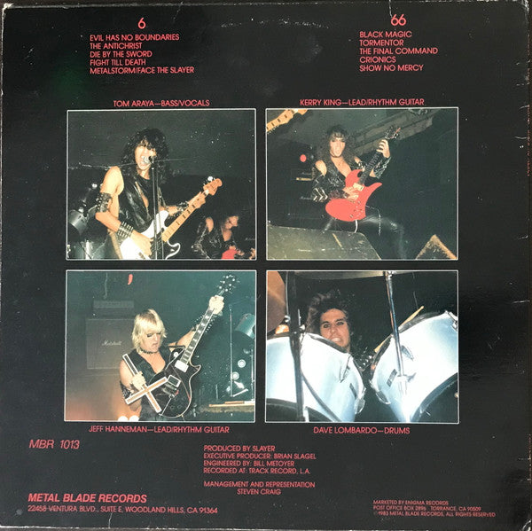 Slayer : Show No Mercy (LP, Album, Tan)