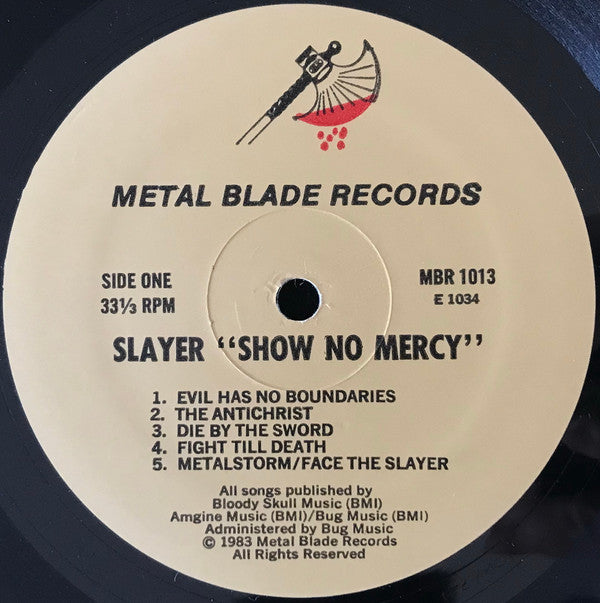 Slayer : Show No Mercy (LP, Album, Tan)