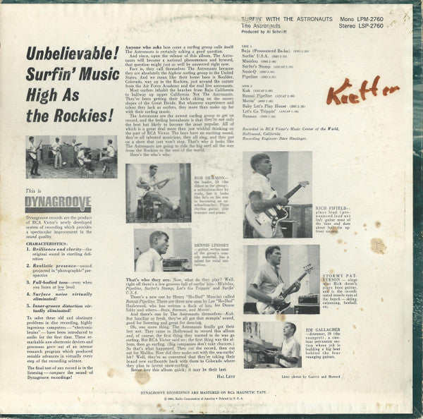 The Astronauts (3) : Surfin' With The Astronauts (LP, Mono, Hol)