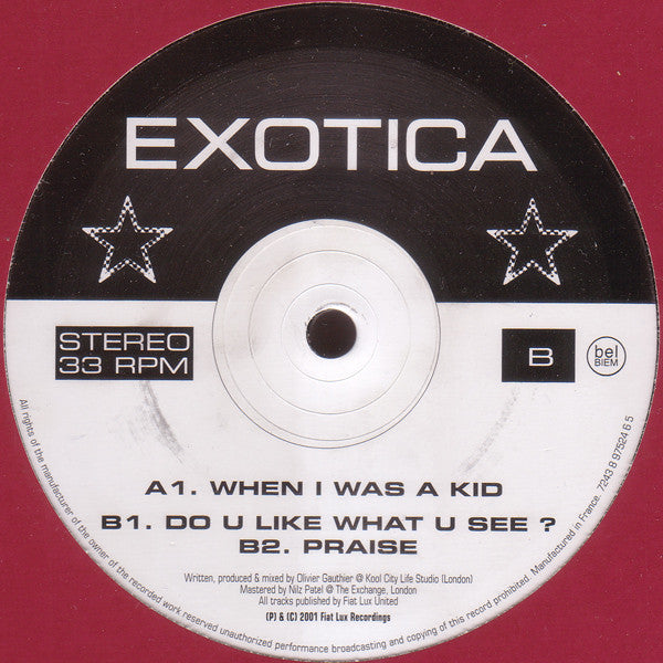 Exotica : When I Was A Kid (12")