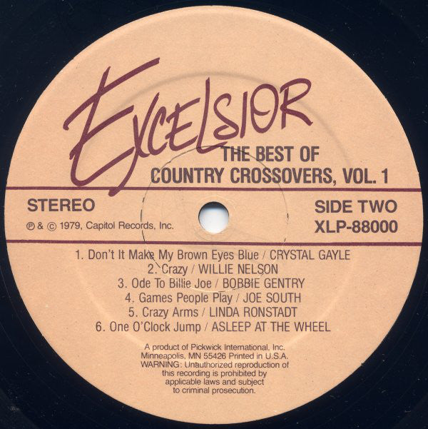 Various : The Best Of Country Crossovers - Volume One (LP, Album, Comp)