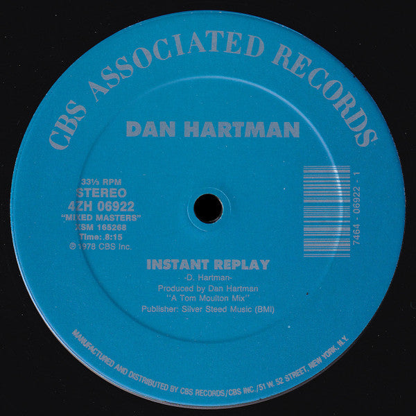 Dan Hartman : Instant Replay / Vertigo/Relight My Fire (12")
