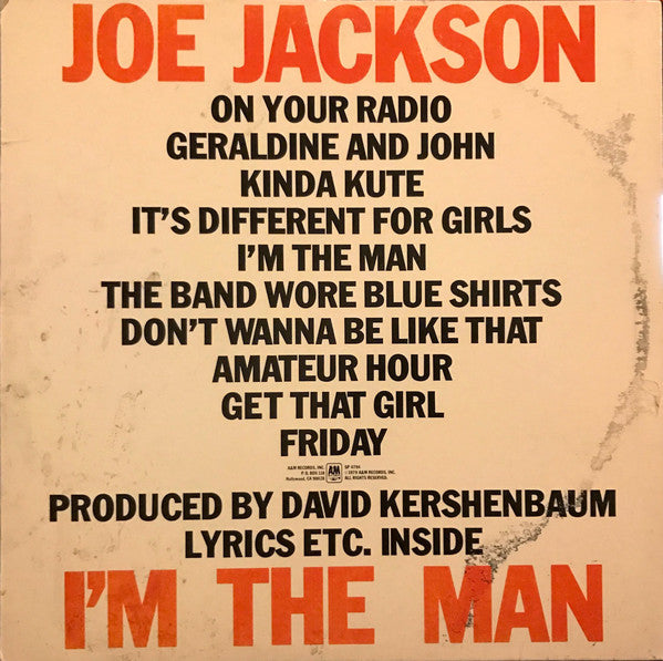 Joe Jackson : I'm The Man (LP, Album, San)