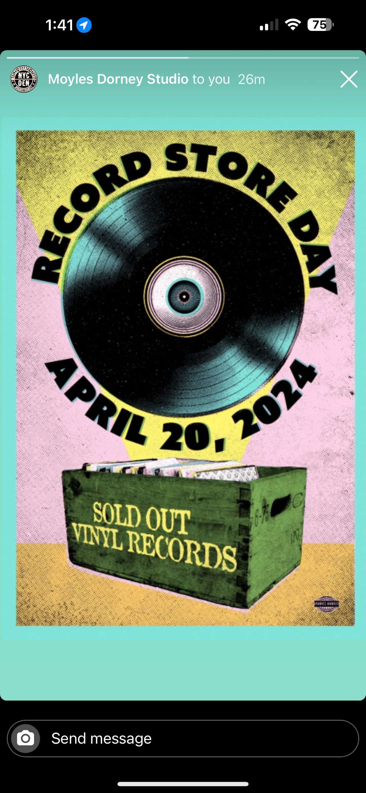 Sold Out Vinyl Records Record Store Day 2024 Poster - Brendan Moyles Dorney AKA Rabies Babies