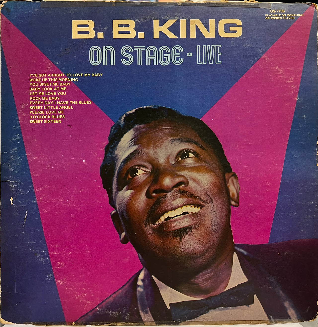 B.B. King - On Stage • Live (Very Good (VG)) Blues (LP, Album, RE)