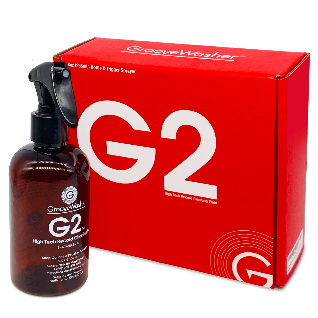 Groove Washer - G2 Record Cleaning Fluid - 8oz Bottle