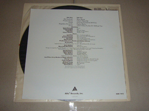 Billy Vera : Billy Vera (LP, Album)