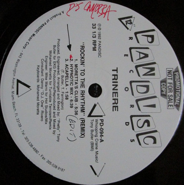 Trinere - Rockin' To The Rhythm (Remix) (Very Good Plus (VG+)) Electronic (12", Promo)