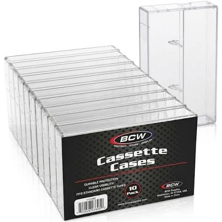 Cassette Tape Cases Clear - 10 Pack