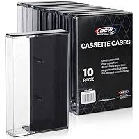 Cassette Tape Cases - 10 Pack - Black