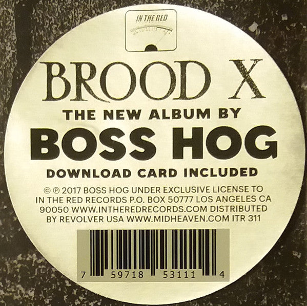 Boss Hog : Brood X (LP, Album, Ltd, Cle)