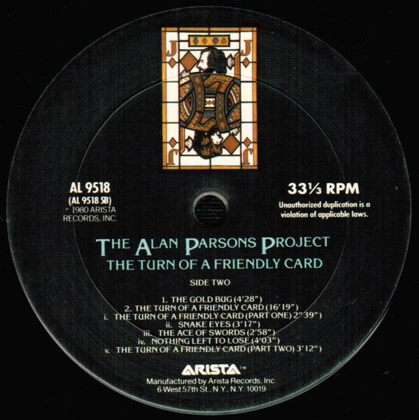The Alan Parsons Project : The Turn Of A Friendly Card (LP, Album, Pit)