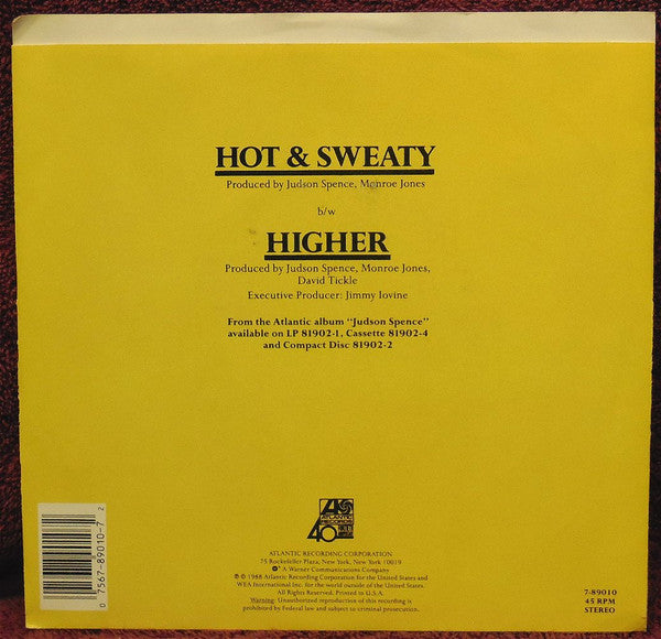 Judson Spence : Hot & Sweaty (7", Single)