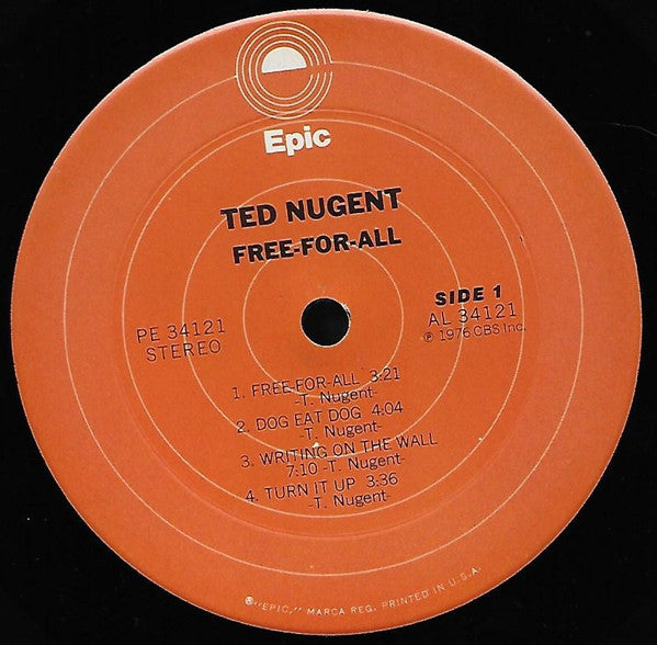 Ted Nugent : Free-For-All (LP, Album, Ter)