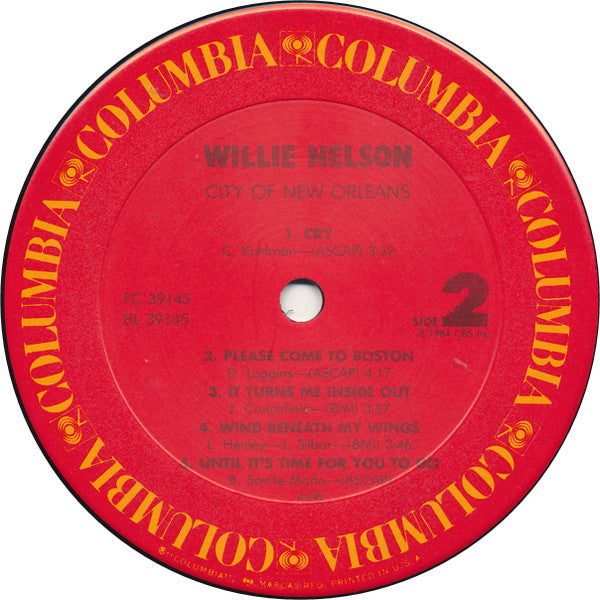 Willie Nelson : City Of New Orleans (LP, Album, Car)