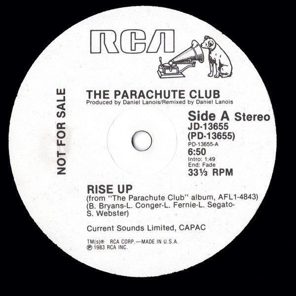 The Parachute Club : Rise Up (12", Promo)