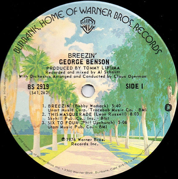 George Benson : Breezin' (LP, Album, Win)