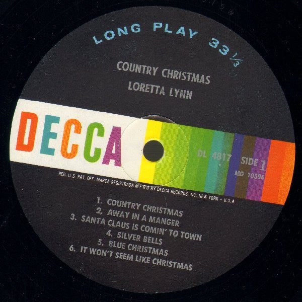 Loretta Lynn : Country Christmas (LP, Album, Mono, Pin)