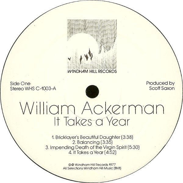 William Ackerman : It Takes A Year (LP, Album)