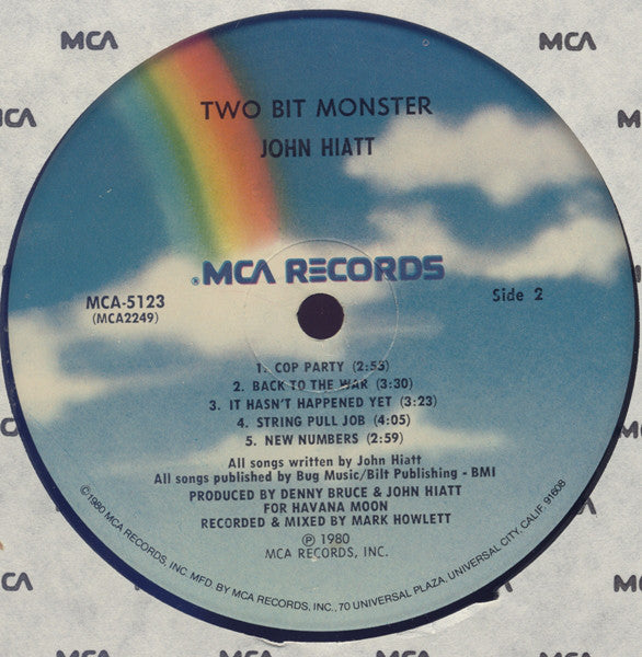 John Hiatt : Two Bit Monsters (LP, Album, Pin)