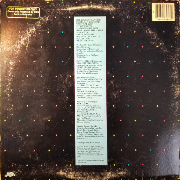 David Johansen : Here Comes The Night (LP, Album)