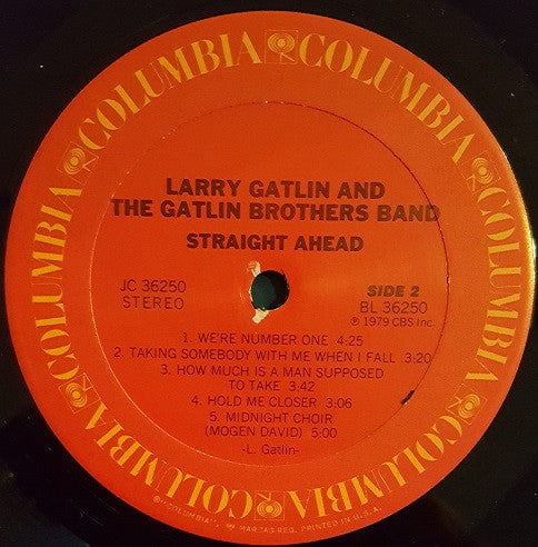 Larry Gatlin And The Gatlin Brothers Band* : Straight Ahead (LP, Album, San)