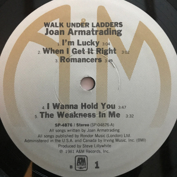 Joan Armatrading : Walk Under Ladders (LP, Album, B -)