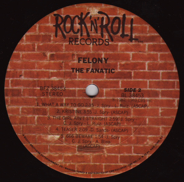 Felony (4) : The Fanatic (LP, Album, Promo)