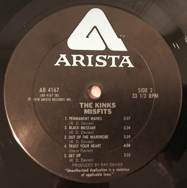 The Kinks : Misfits (LP, Album, San)