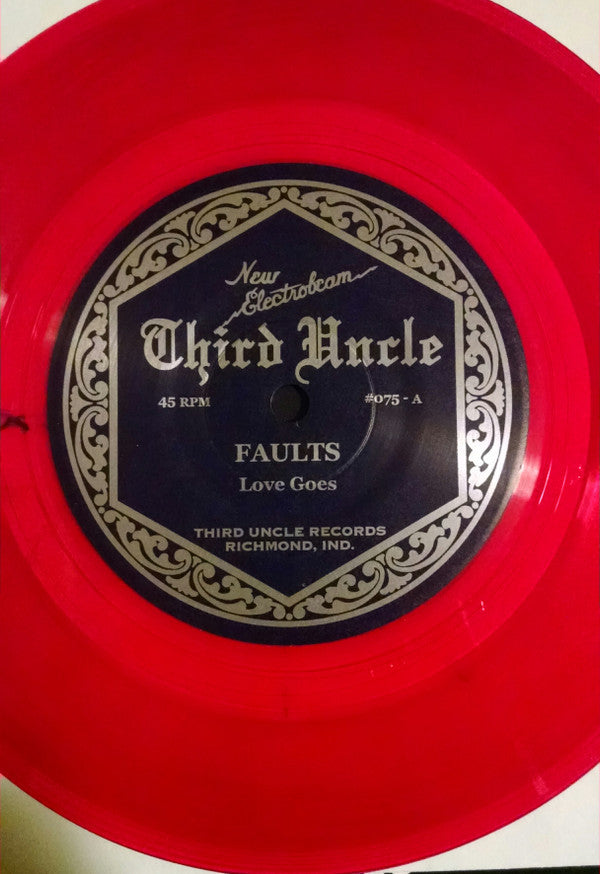 Faults (3) : Love Goes / Dry Ice (7", Ltd, Red)