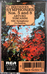 Ludwig Van Beethoven - Arturo Toscanini And The NBC Symphony Orchestra : Symphonies Nos. 5 & 8 (Cass, Album, Mono, Dol)