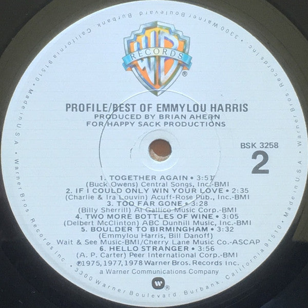 Emmylou Harris : Profile- Best Of Emmylou Harris (LP, Comp, Los)