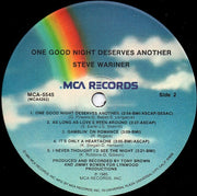 Steve Wariner : One Good Night Deserves Another (LP, Album, Pin)