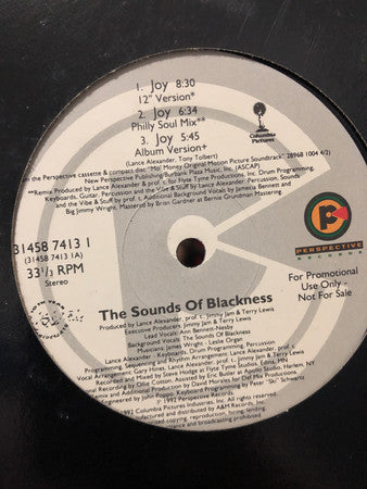 Sounds Of Blackness : Joy (12", Single, Promo)