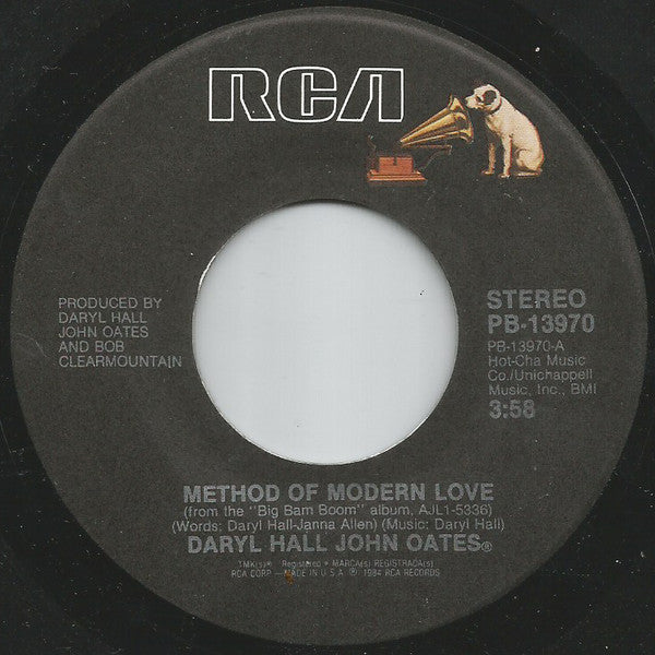 Daryl Hall & John Oates : Method Of Modern Love (7", Single)