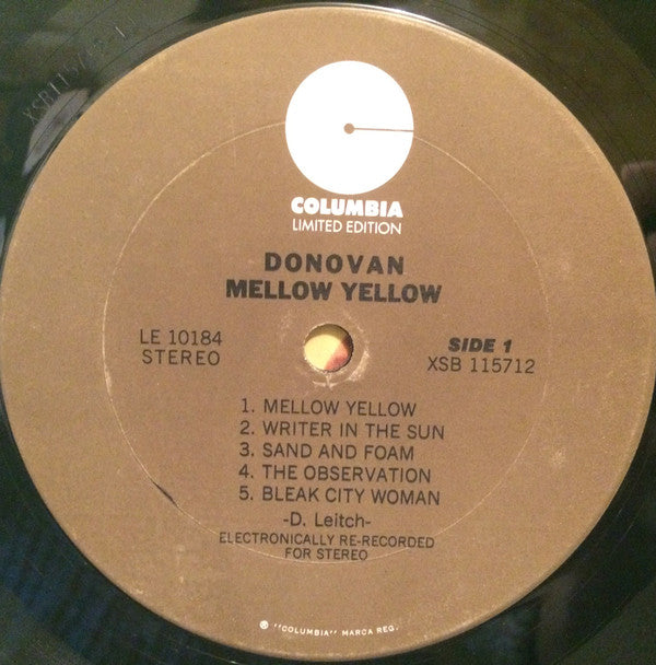 Donovan : Mellow Yellow (LP, Album, Ltd, RE, Ter)