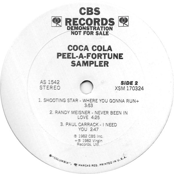 Various : Coca Cola Peel-A-Fortune Sampler (12", Album, Smplr, S/Edition)