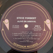 Steve Forbert : Alive On Arrival (LP, Album, San)