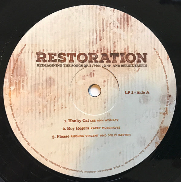 Various : Restoration: Reimagining The Songs Of Elton John And Bernie Taupin (2xLP, Comp, Nas)