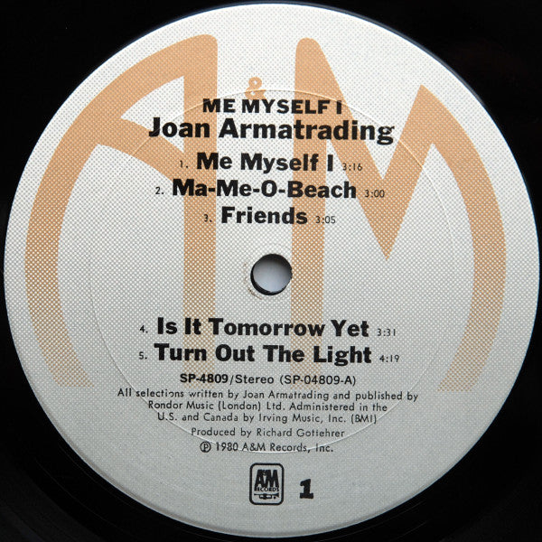 Joan Armatrading : Me Myself I (LP, Album, Pit)