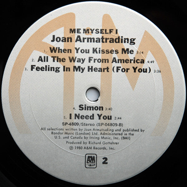 Joan Armatrading : Me Myself I (LP, Album, Pit)