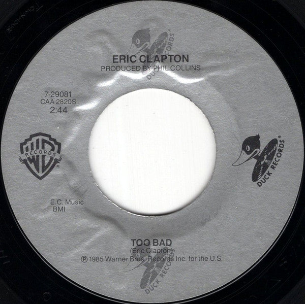 Eric Clapton : Forever Man (7", Styrene, All)